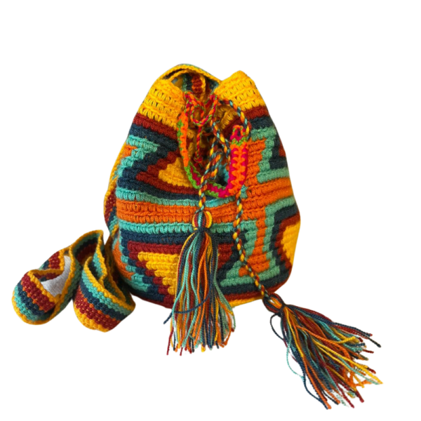Mochila Pequeña Amarillo/Anaranjado/Azul